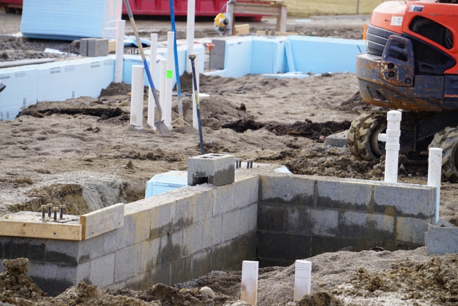 barn foundation work